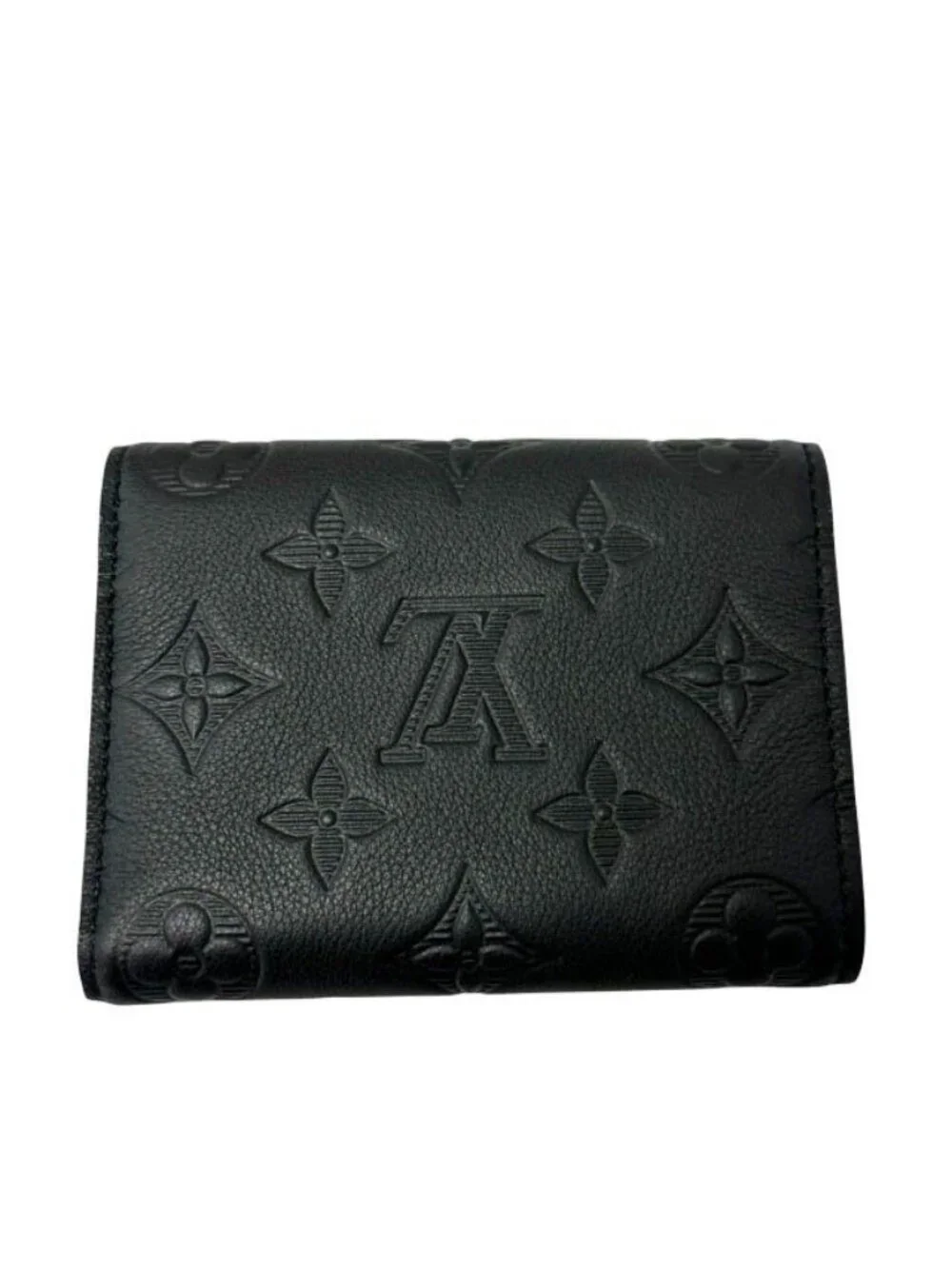Louis Vuitton Monogram Shadow Victor Wallet Trifold Compact Noir Black